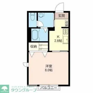 クレセント B棟【1階】の間取り
