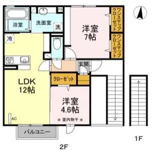 FLAT CIMA D【2階】の間取り