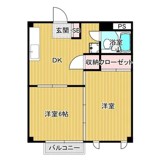 メゾンダーバン【7階】の間取り