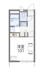 レオパレスフォンターナ【1階】の間取り