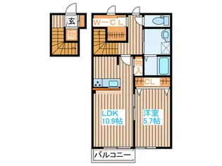 コンフォ-ルS【2階】の間取り