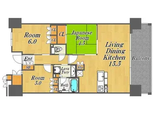 西九条アーバンコンフォート【8階】の間取り