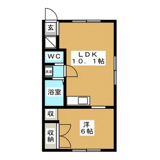 ハイツフラワーランドB【2階】の間取り