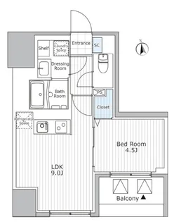 ウィステリア エス 上野【9階】の間取り