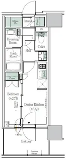 ONE ROOF RESIDENCE NISHINIPPORI【6階】の間取り