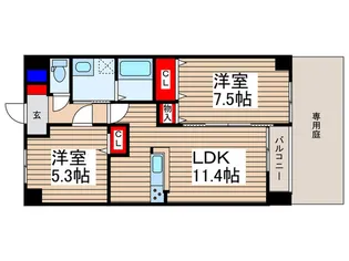 TERAO GARDEN【1階】の間取り