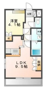 ベル・アシューレ【1階】の間取り