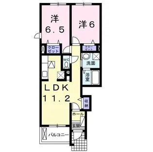 クリア (北棟)【1階】の間取り