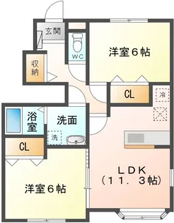 アニメート【1階】の間取り