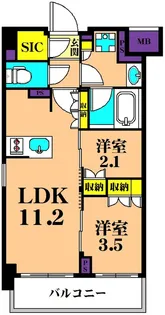 J.Gran Court 品川西大井WEST【4階】の間取り