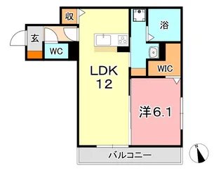 ブルーミア【2階】の間取り