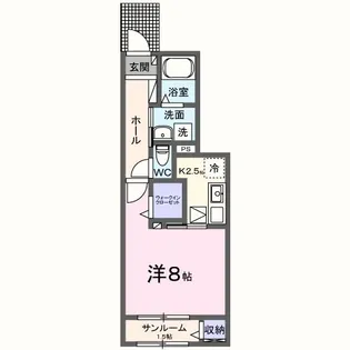 パラディス【1階】の間取り
