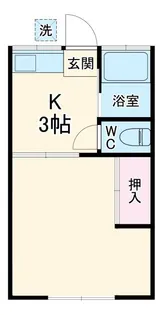 富士見荘【1階】の間取り