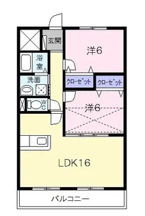 ルネスガーデンコート【1階】の間取り