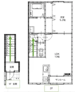 新築 笠岡五番町アパート A【2階】の間取り