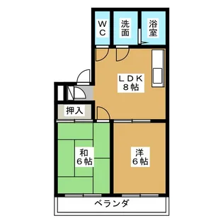 コーポ弘陽【2階】の間取り