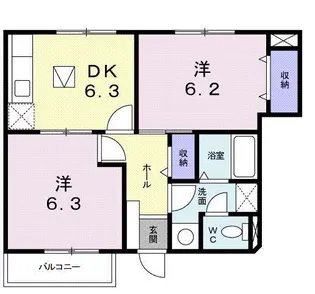 ペスカ フルール【1階】の間取り