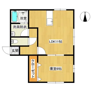 ジャルダン大東【1階】の間取り