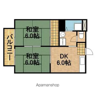グリーンハイツスズキ【2階】の間取り