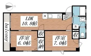 小川マンション【2階】の間取り