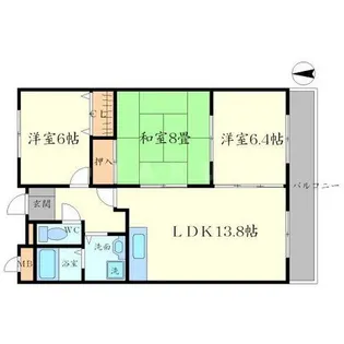 クオリティ北条【4階】の間取り