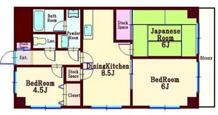 アスコットアームズ南橋本【2階】の間取り