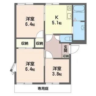 セゾンA【1階】の間取り