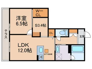 グランコート北浦【1階】の間取り