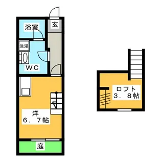 Cortile金山【1階】の間取り