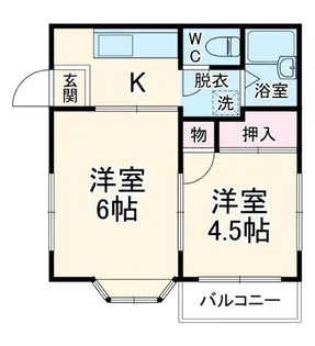 カーサベラデ狭山ヶ丘【2階】の間取り
