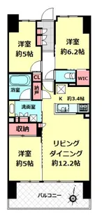 オハナ柏たなかパークフロント【7階】の間取り