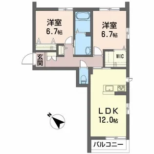 フレシール【2階】の間取り