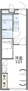 レオパレスソレーユ上地【1階】の間取り