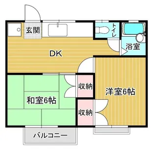 大和コーポB【2階】の間取り