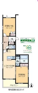 ルカーサS【1階】の間取り