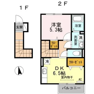 エスペランサ 花ノ宮【2階】の間取り