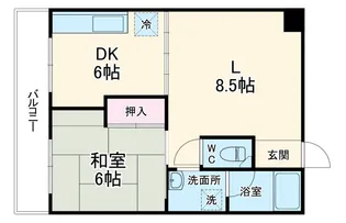 キャッスル稲毛【4階】の間取り