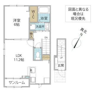 アンフィニ アムール I【2階】の間取り