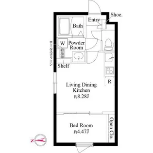 CASA PIAZZA 北千住【2階】の間取り