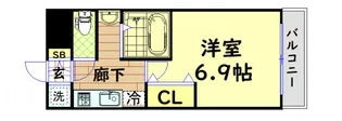 ジュネーゼグラン京町堀【5階】の間取り