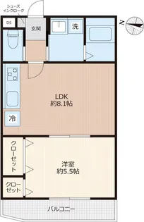 EVERA大倉山【2階】の間取り