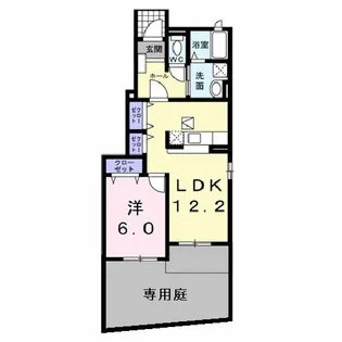 ジェルメ・コリーヌ【1階】の間取り