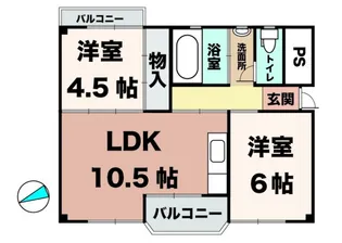 福田ハイツ【3階】の間取り