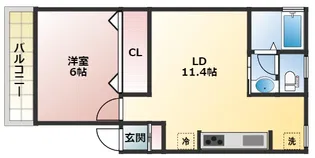コーポ日光【1階】の間取り