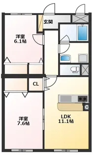 トワイエ西郷【3階】の間取り