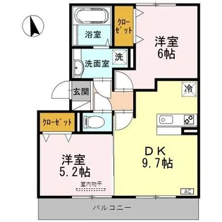 アムール【1階】の間取り