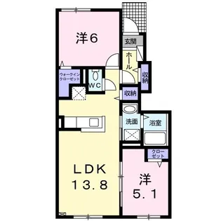 エリーナB【1階】の間取り