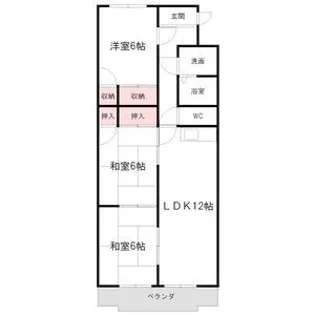 レジデンスオーク【3階】の間取り
