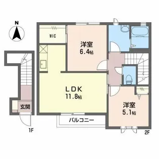 グランシャリオ【2階】の間取り