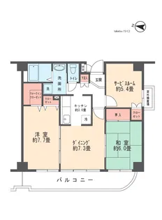 エトワール武蔵新城【2階】の間取り
